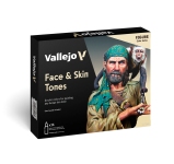 Vallejo 770258 - Farb-Set Gesicht- und Haut-Töne (16 x 18 ml)